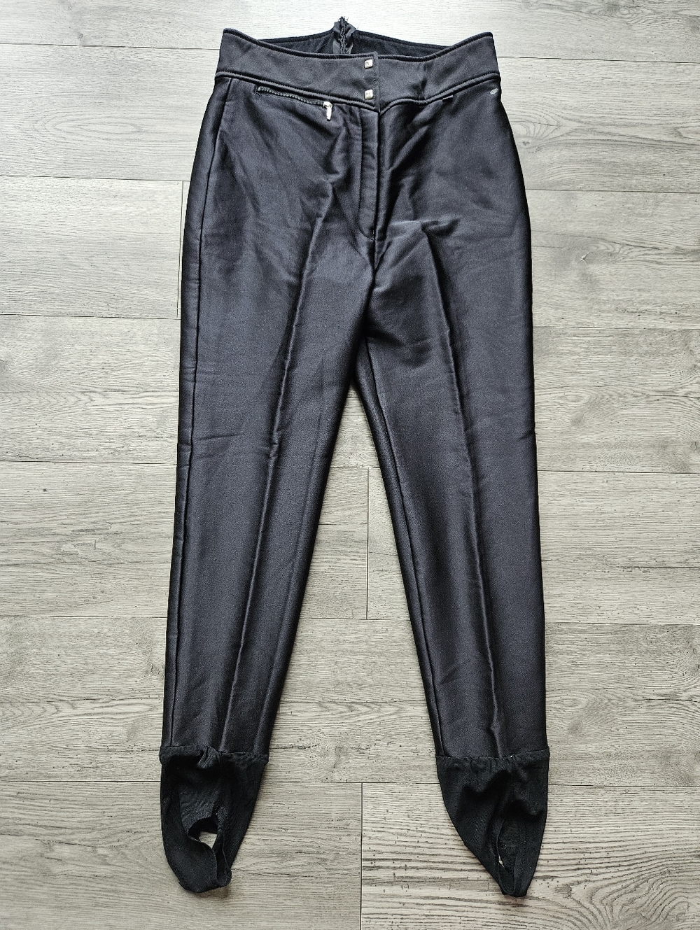 Vintage Peregrine Sun Valley USA Black Stirrup Ski Pants - SMALL Vintage Size 10